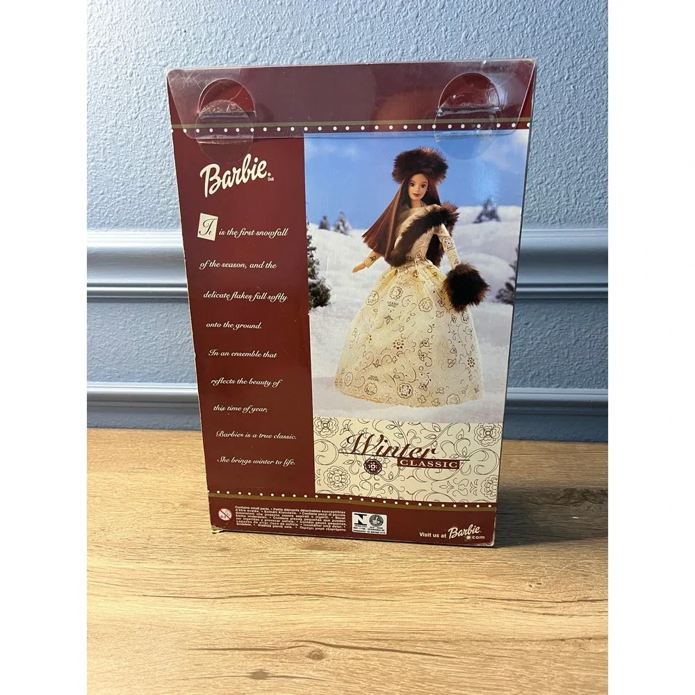 Barbie‎ Winter Classic Doll Fur Trimmed Gown Elegant Collectible